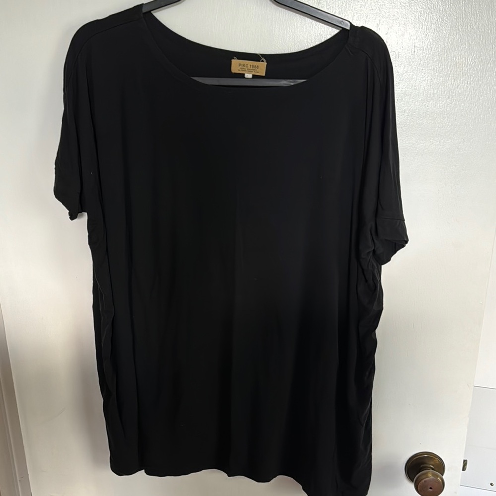 Piko 1988 Black Oversized Short Sleeve T-Shirt